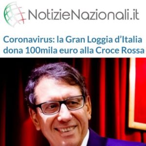 NotizieNazionali.it - Coronavirus: la Gran Loggia d’Italia dona 100mila euro alla Croce Rossa