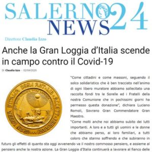 SalernoNews - Anche la Gran Loggia d’Italia scende in campo contro il Covid-19